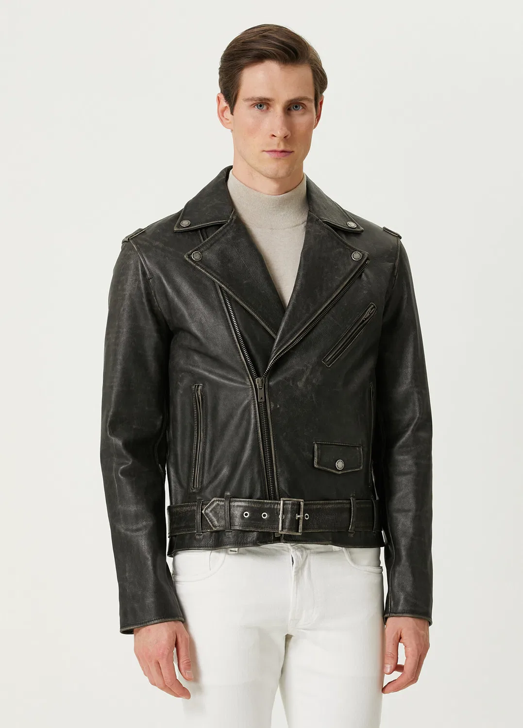 Куртка кожаная Golden Goose, black