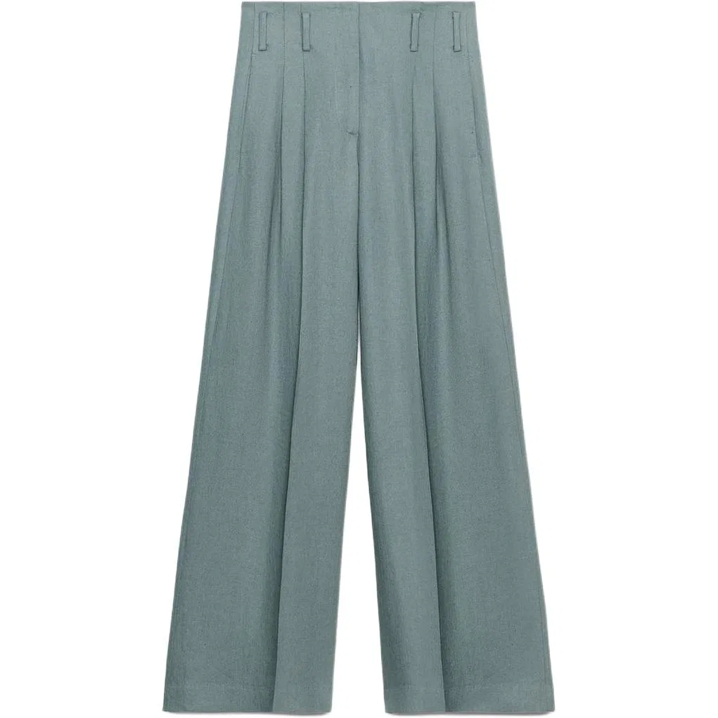 Женские брюки Casual с принтом Blue/Gray ZARA, Blue/Gray