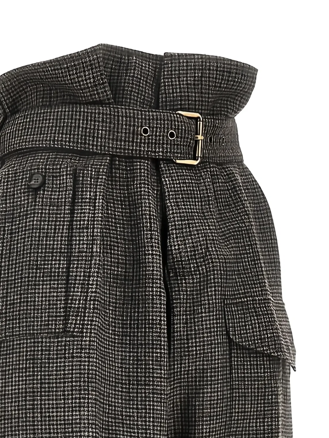 Брюки с поясом серые шерстяные ETRO, серый — фото 2