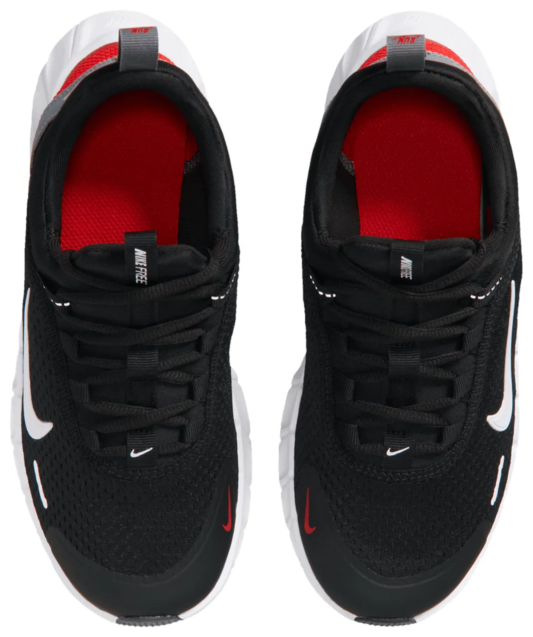 Детские кроссовки для мальчиков с гибкой подошвой Nike Free Ride, Nike, Black/White/Cool Grey — фото 4