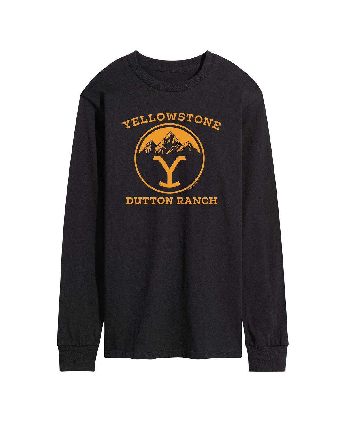 

Мужская футболка с длинным рукавом yellowstone y mountains AIRWAVES, черный