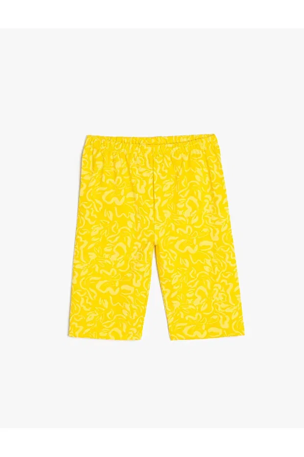 Детские леггинсы для девочек с принтом Koton, Yellow Patterned