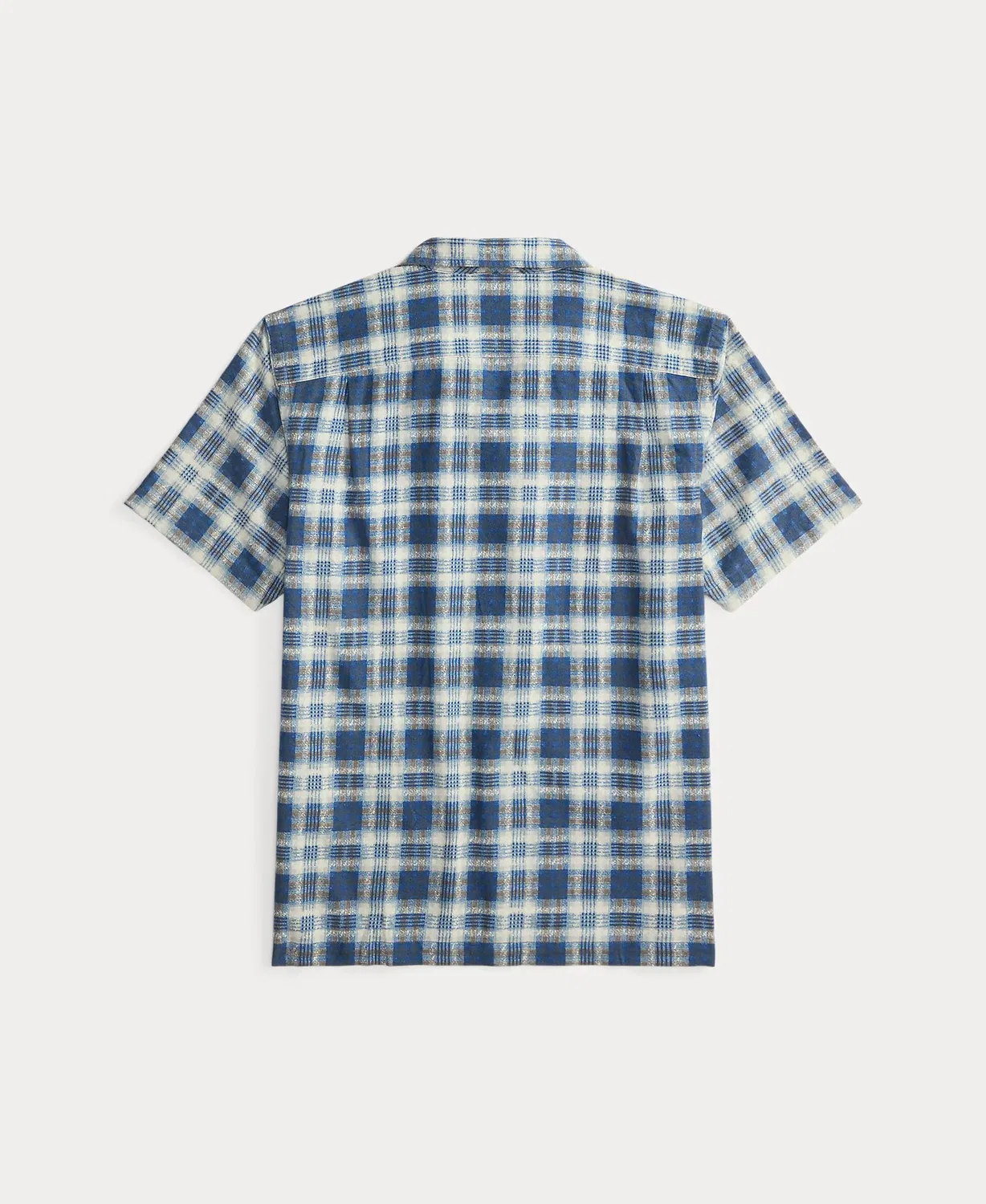 Мужская рубашка с коротким рукавом с клетчатым принтом Polo Ralph Lauren, Índigo — фото 2