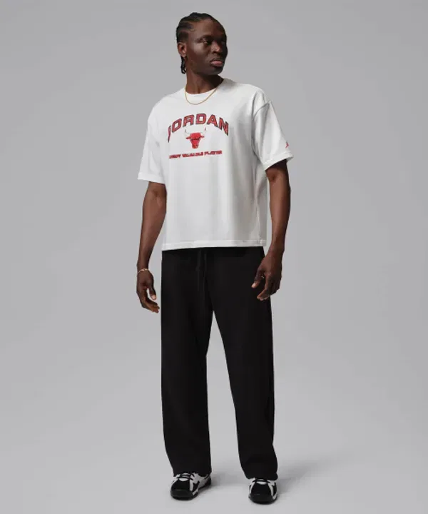 Футболка с графическим принтом Jordan Flight Essential, белая, Nike, красный — фото 4