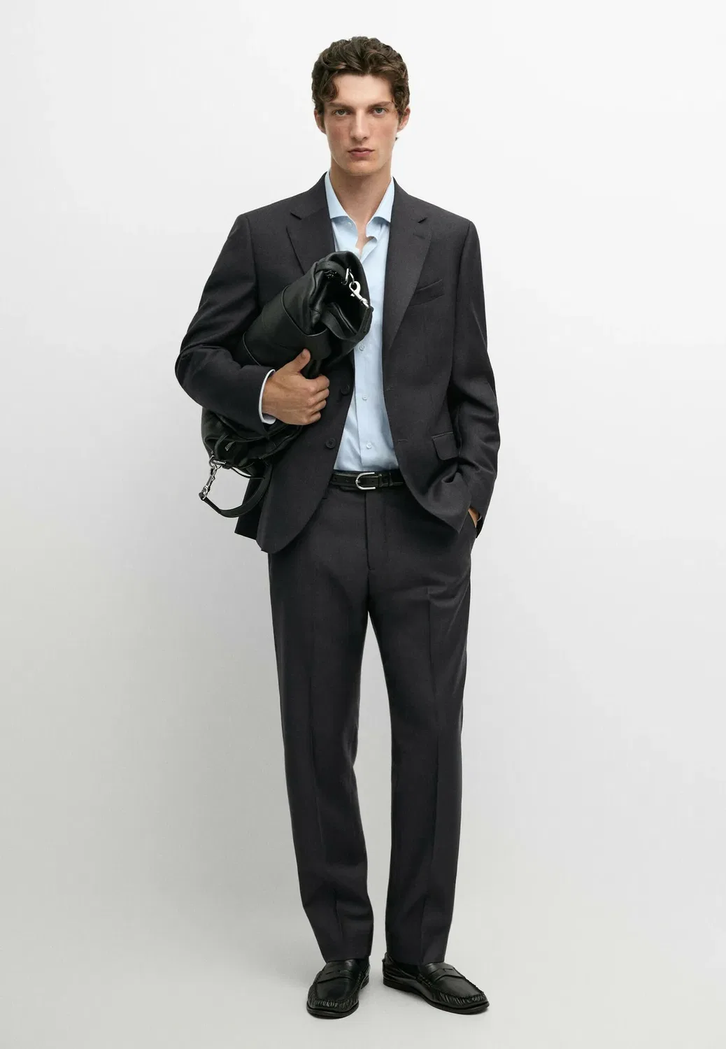 Брюки от костюма Massimo Dutti, Mottled Dark Blue — фото 2