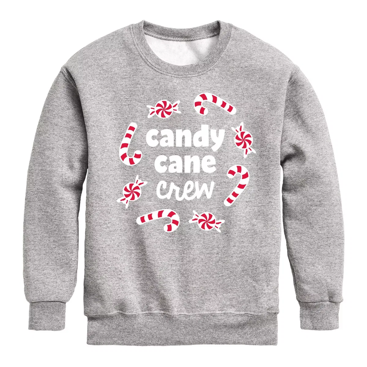 Детское худи с принтом Candy Cane Crew Christmas Instant Message, Black