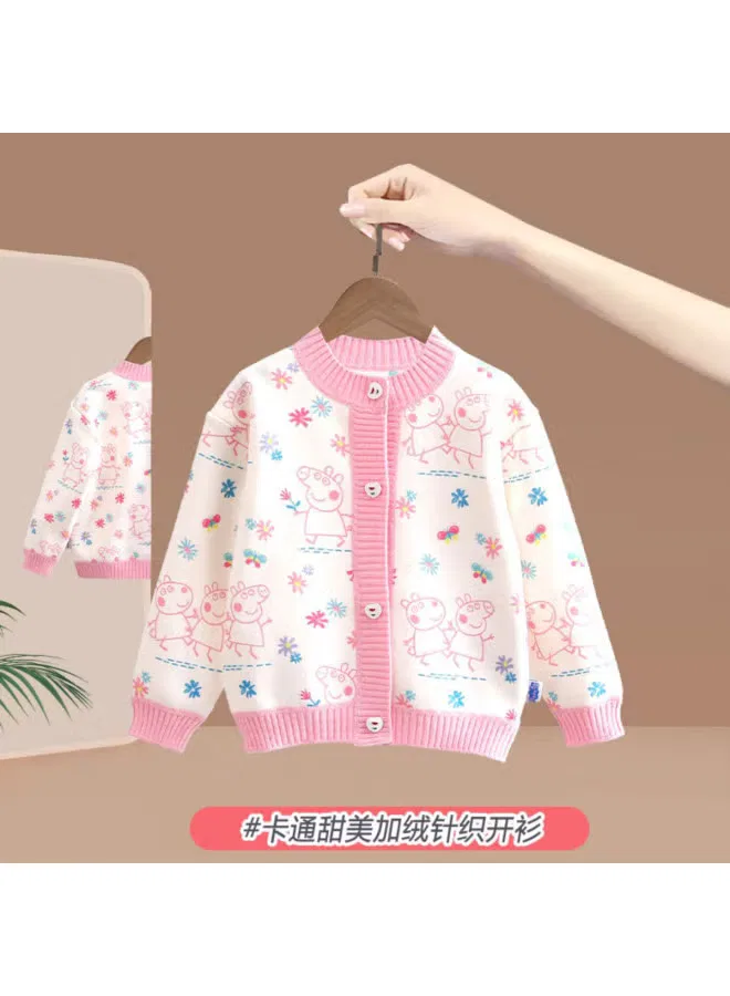Кардиган удобный с длинным рукавом Peppa Pig, розовый — фото 2