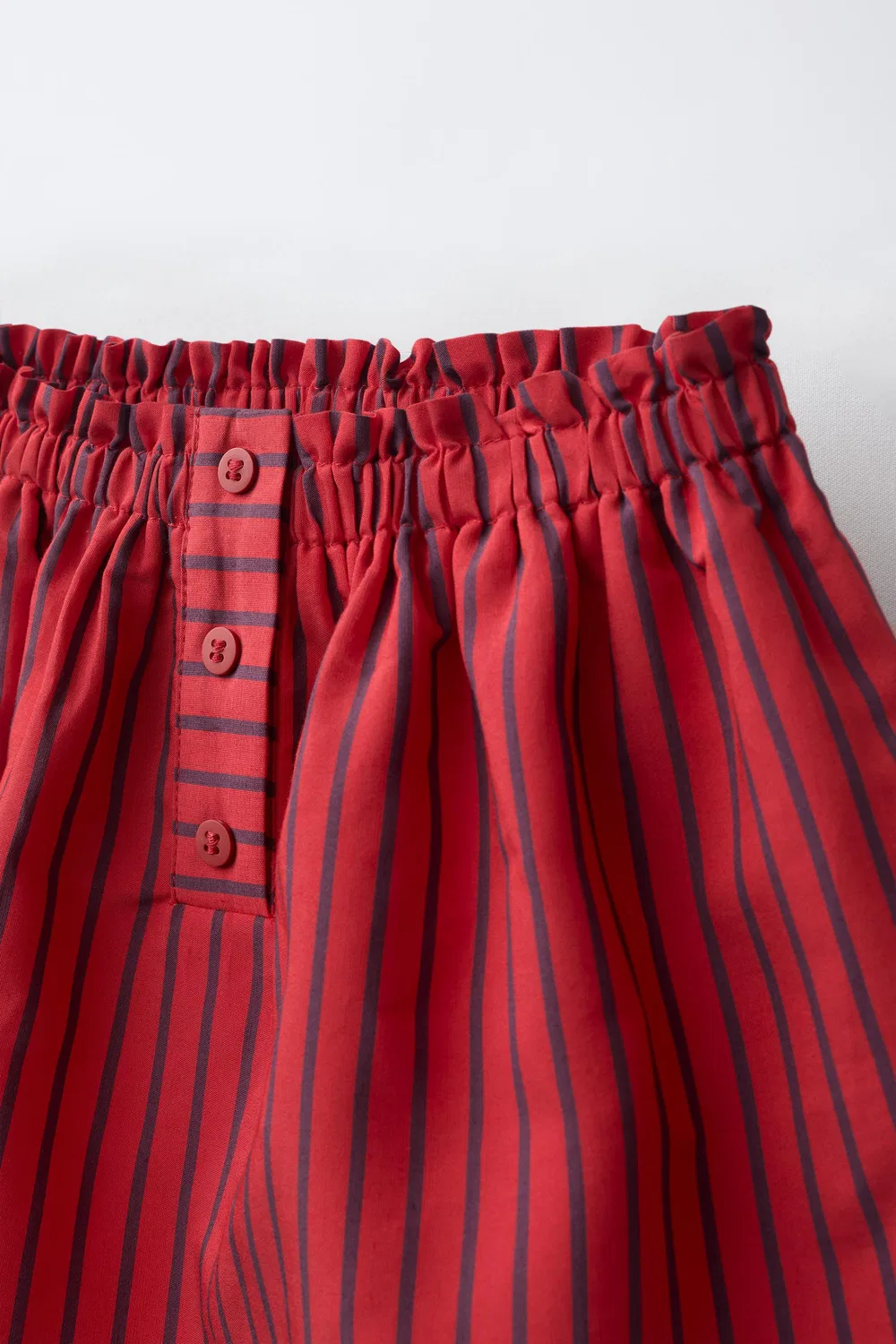Юбка в полоску из смеси модала ZARA, Red — фото 3