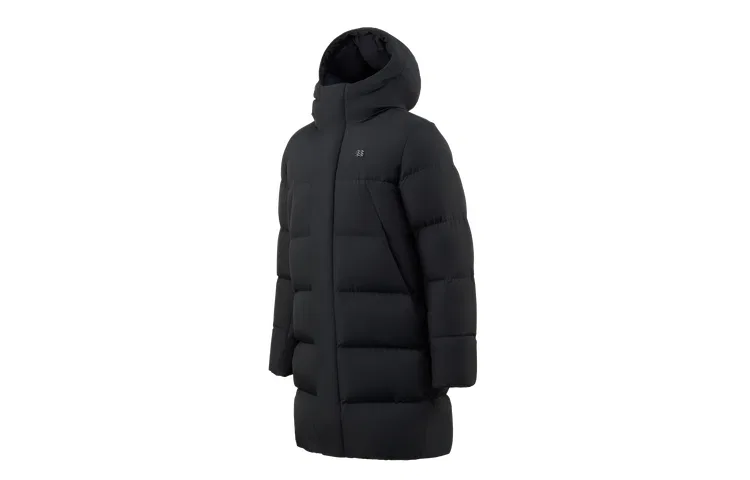 Детский пуховик с капюшоном, средней толщины, KOLON SPORT, Black