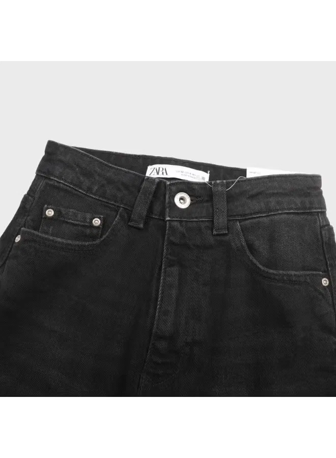Джинсы состаренный эффект классические Zara, черный — фото 4