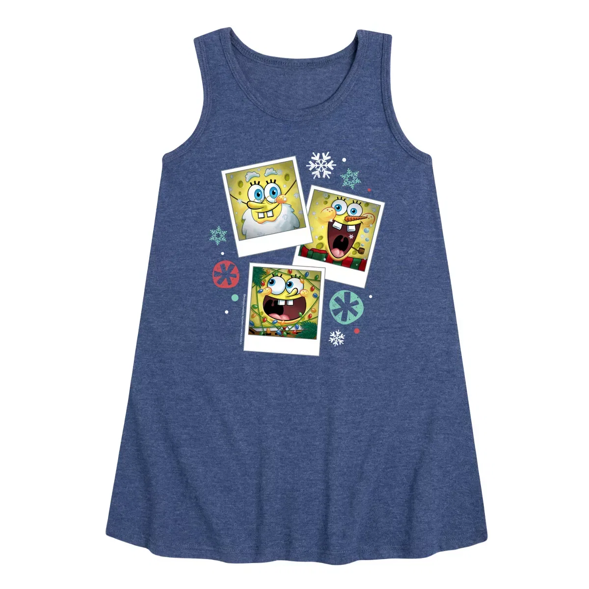 Детское платье-трапеция без рукавов SpongeBob SquarePants, Heather Navy