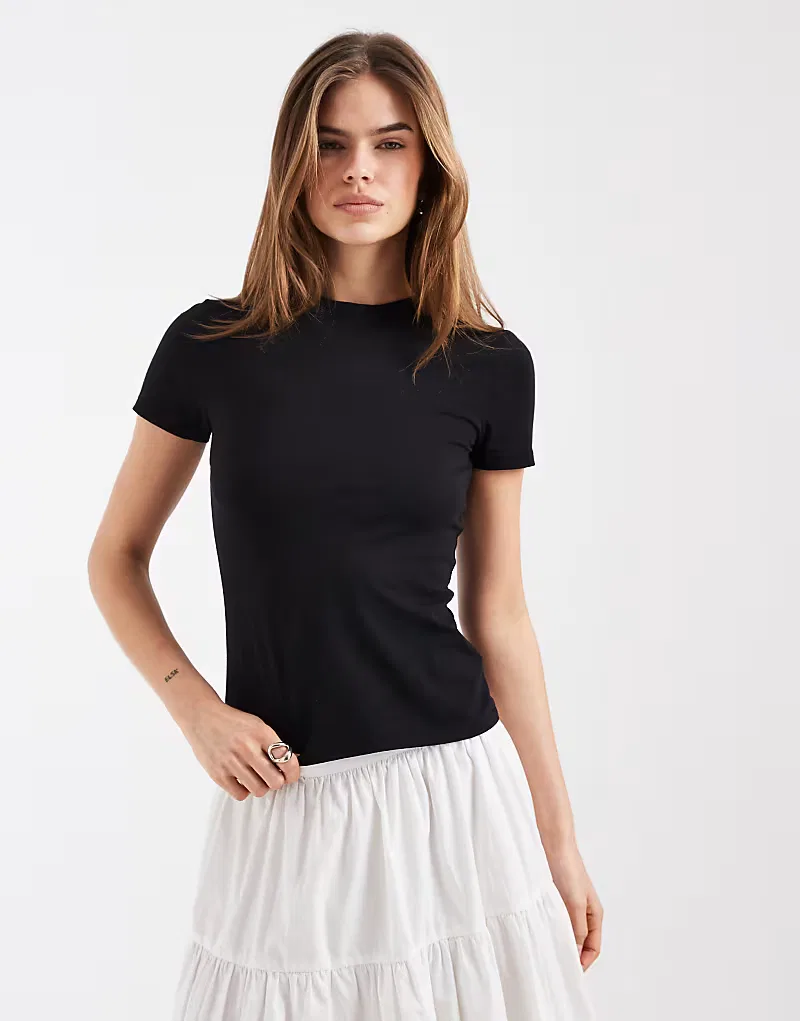 Хлопковая базовая футболка GAP, черный