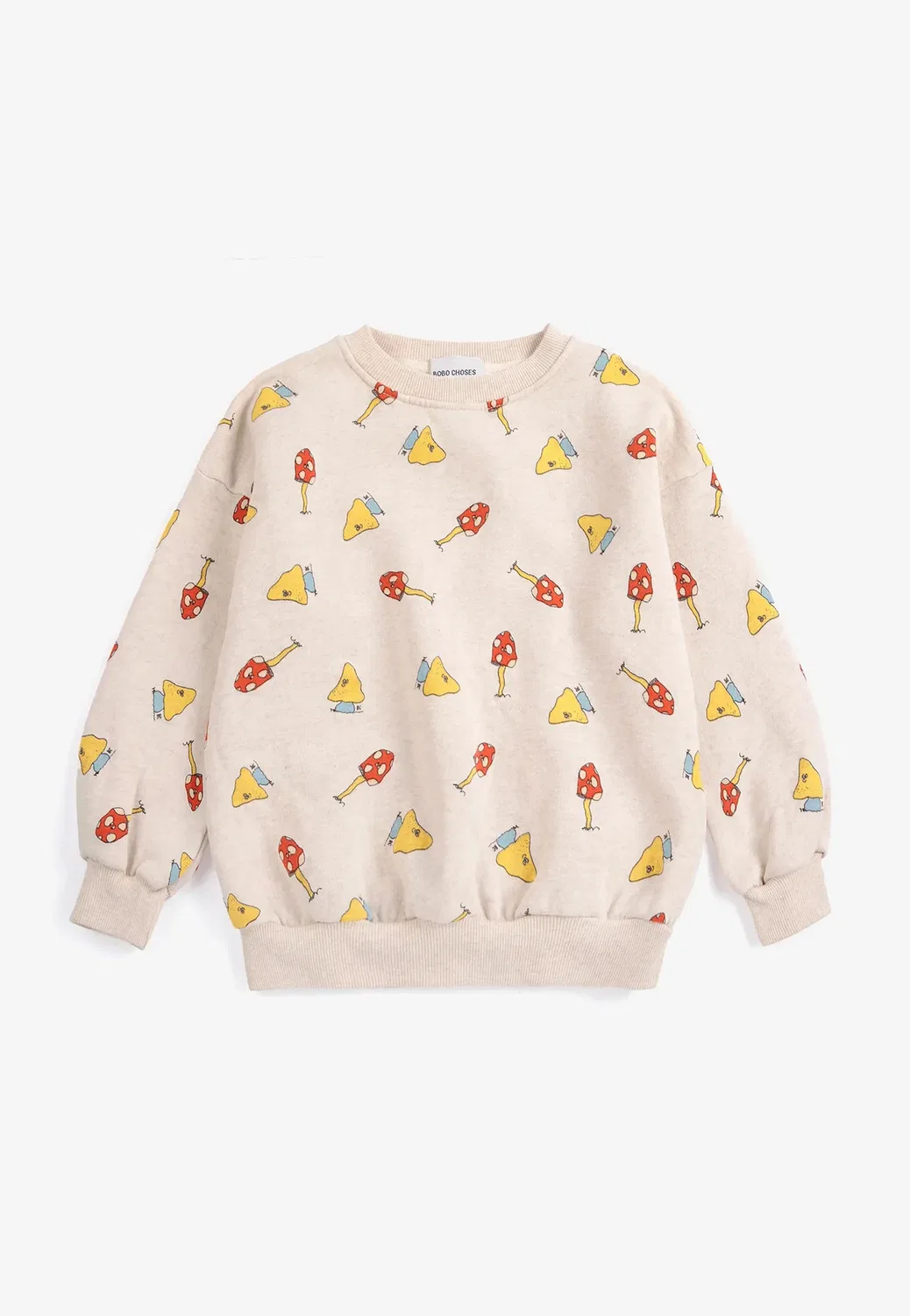 Толстовка унисекс с изображением дуэта грибных монстров Bobo Choses, Off-White — фото 4
