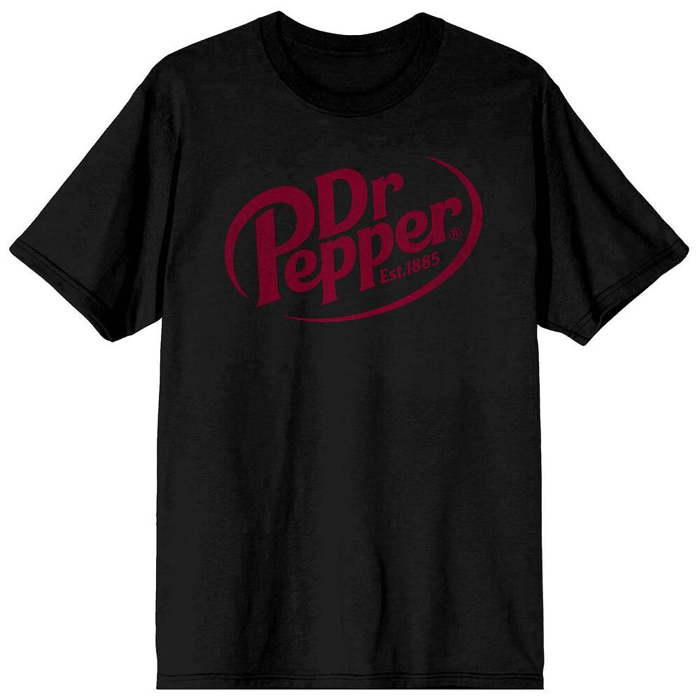 

Мужской Dr. Pepper Est. Темно-бордовая футболка 1885 года Licensed Character, черный