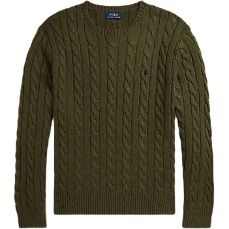 Мужской свитер с круглым вырезом Green Polo Ralph Lauren