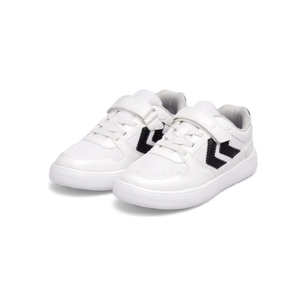 Детские спортивные кроссовки с липучками и сеткой, White Black Hummel Kayno Sm. Jr — фото 3