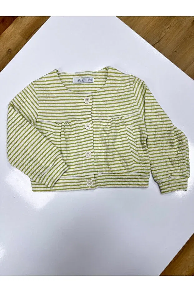 Детская хлопковая куртка с принтом Nk Kids, Green — фото 2