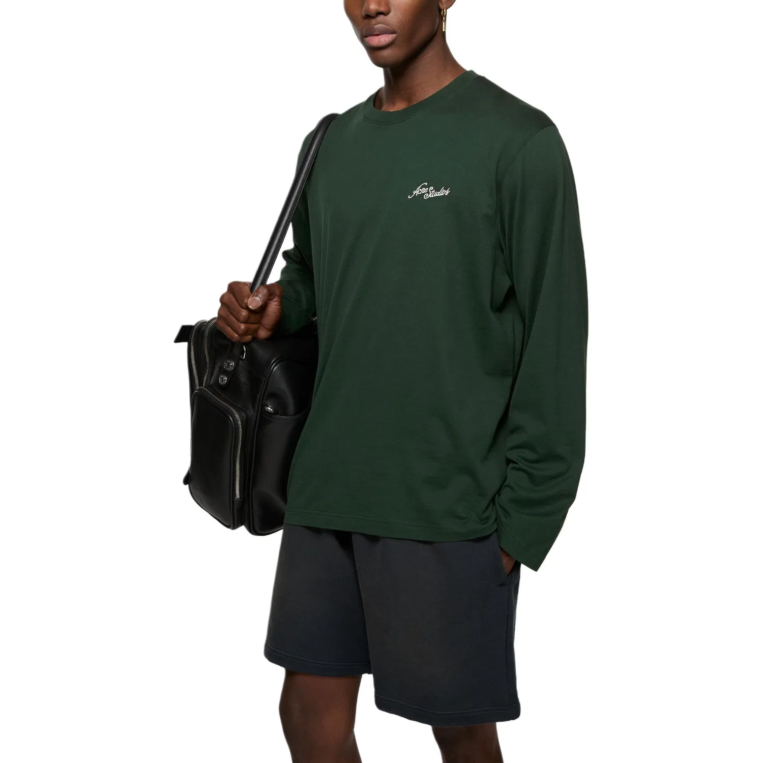 Футболка без рукавов Unisex Dark Green Crew Neck Acne Studios, Dark Green — фото 4