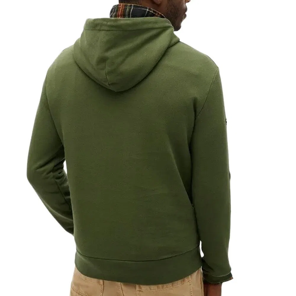 Мужское худи с капюшоном и кенгуру карманом Superdry, Khaki — фото 3