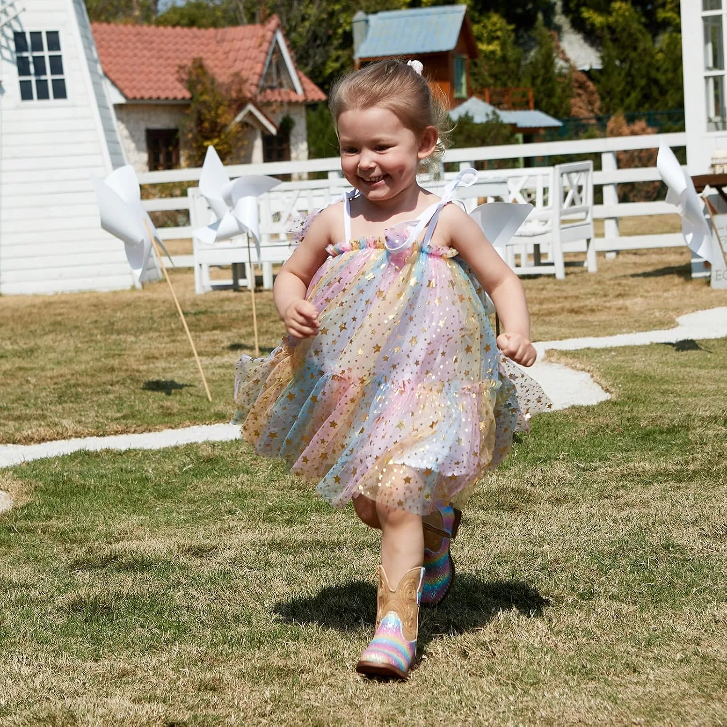 Детские сапоги для девочек с блестками Cowgirl Boots IUV KIDS, Glitter — фото 2