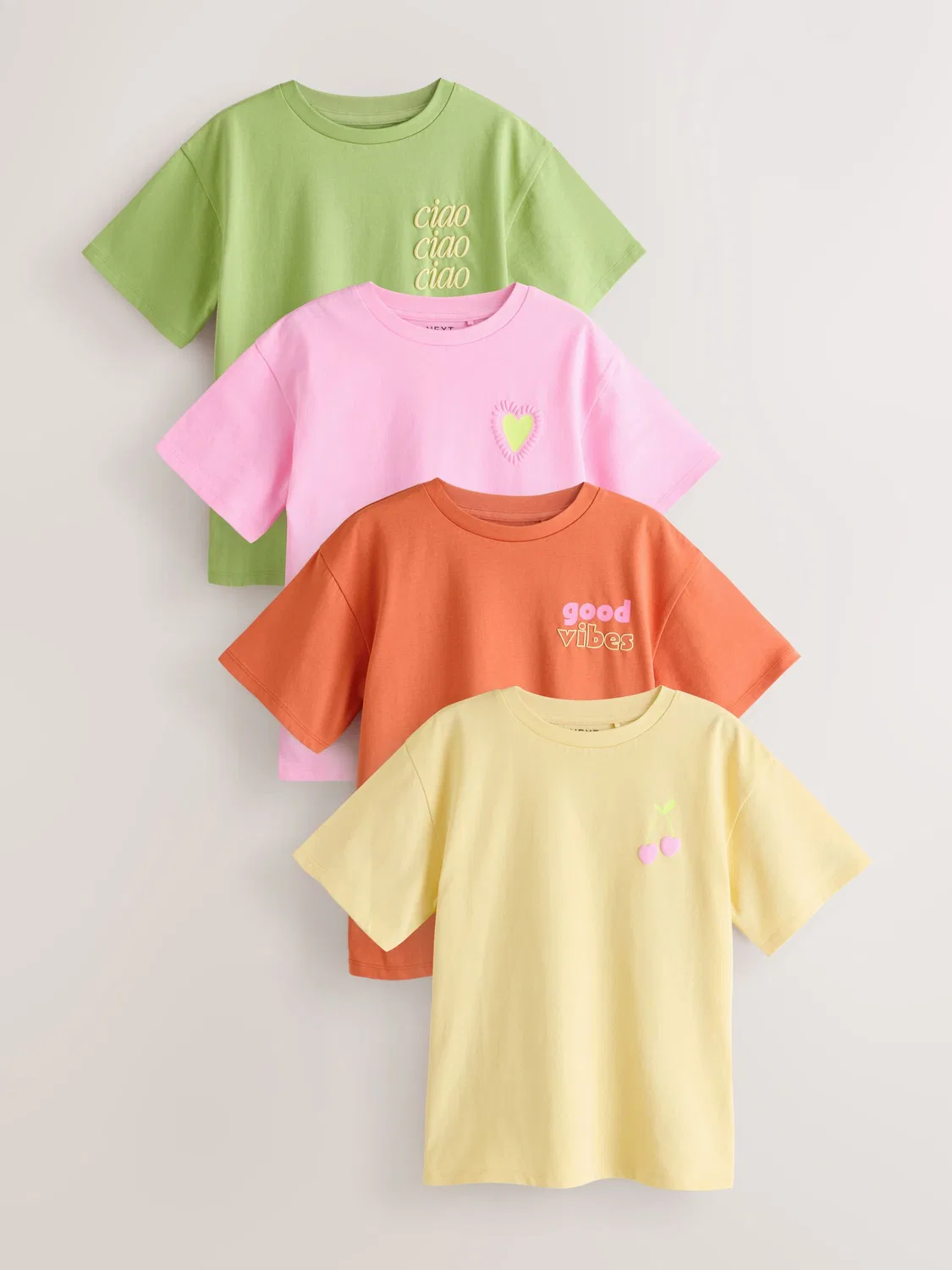 Футболка Next Bright Graphic T-Shirts 4 Pack, яркий