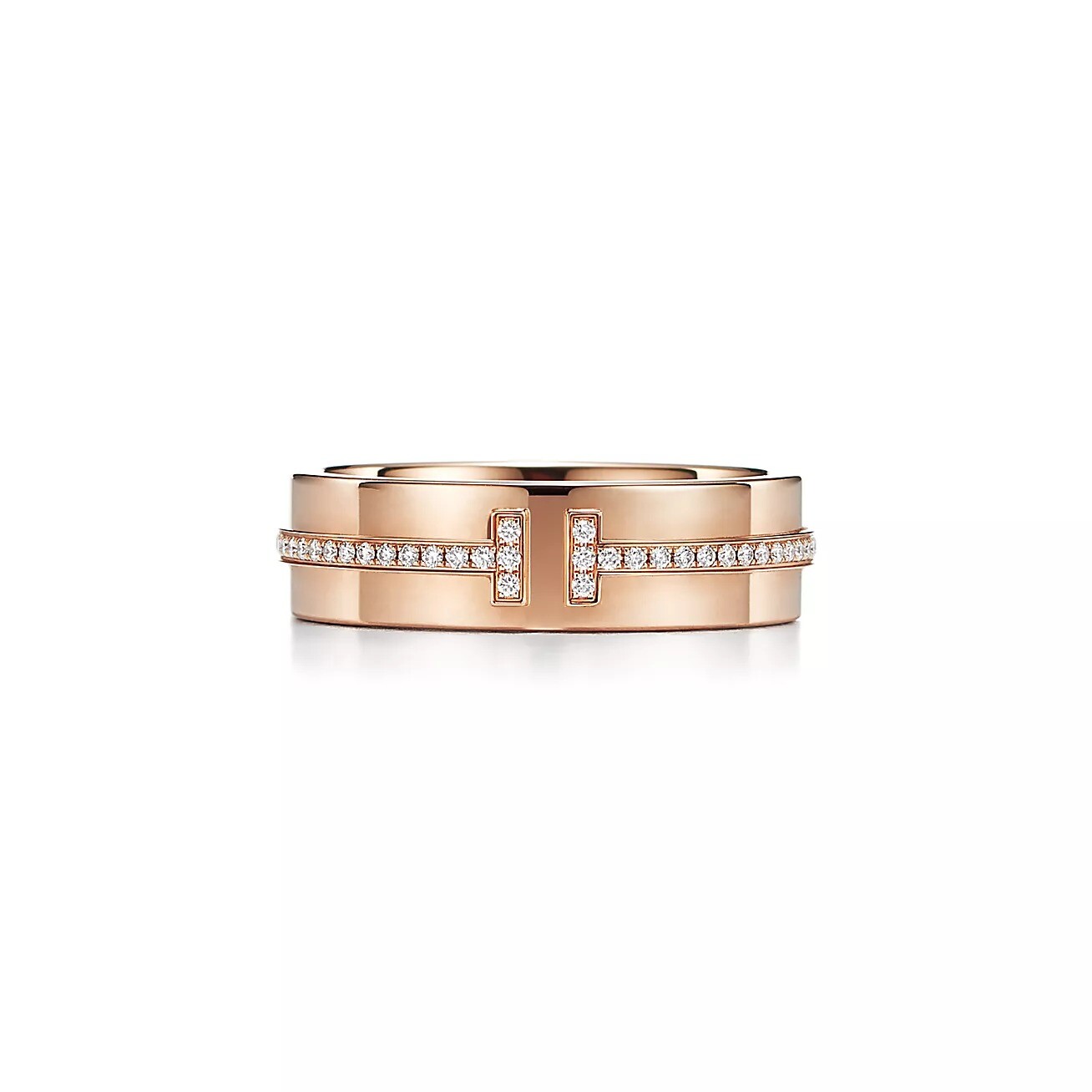 

Кольцо Tiffany & Co. Wide Diamond, розовое золото