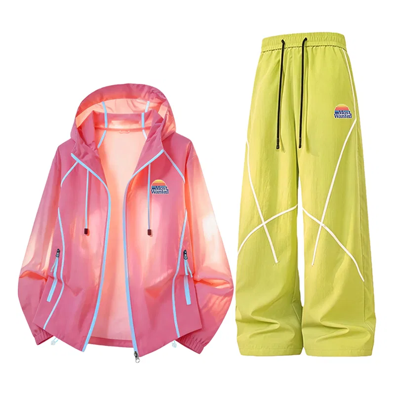 Комплект спортивной одежды для девочек с брюками, MostwantedLab, Pink Yellow