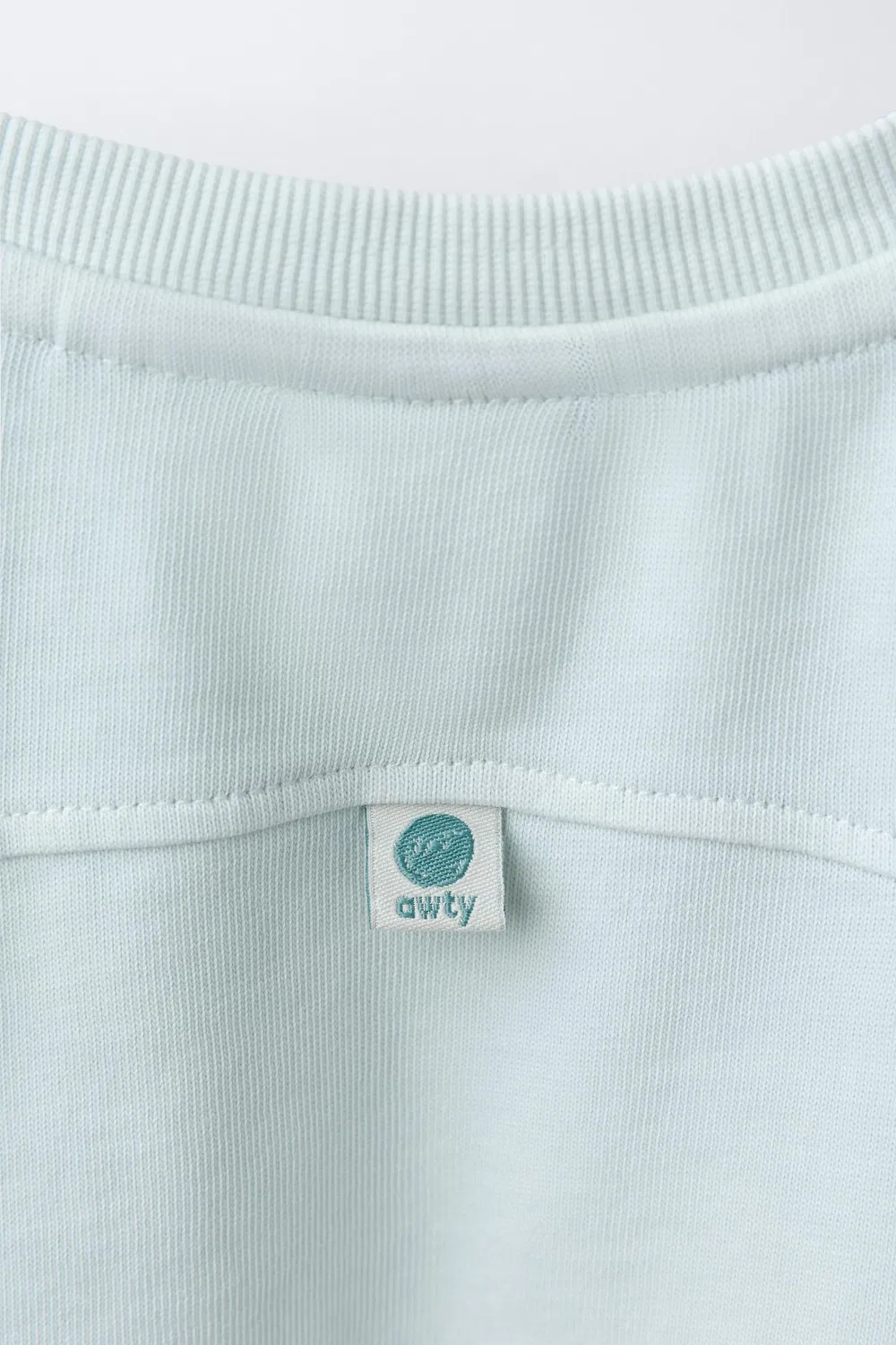 Простая футболка с этикеткой ZARA, Sea Green — фото 4