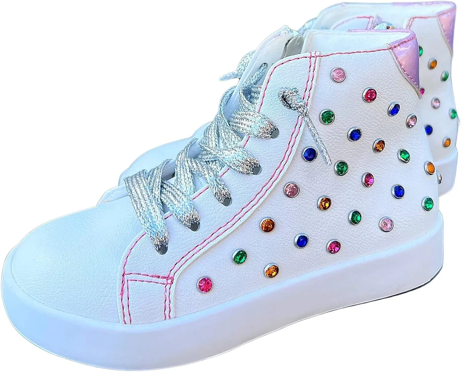 Детские кроссовки для девочек с принтом High-Top Fashion Sneakers StyleChild, White