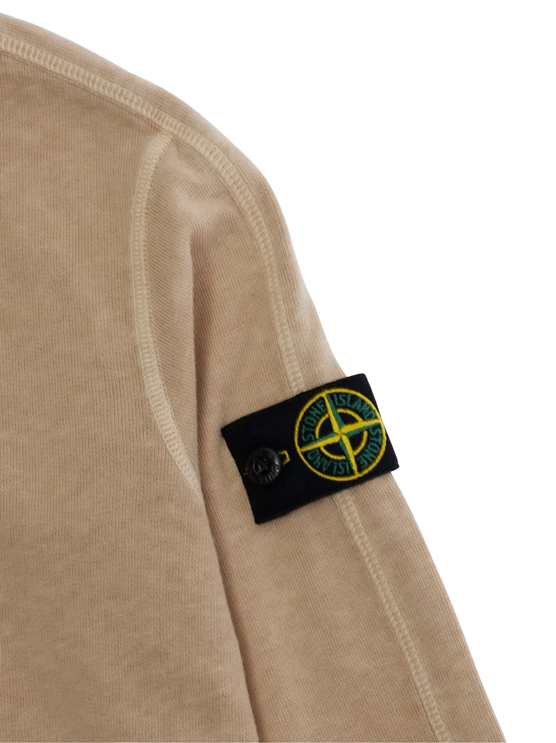 Свитшот с круглым вырезом бежевый Stone Island, нейтральные — фото 2