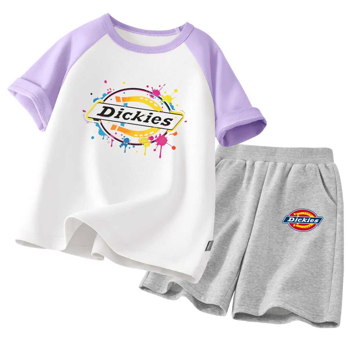 Детский спортивный комплект с принтом Dickies, Ink Splatter Coffee Blue/Standard K Black — фото 3
