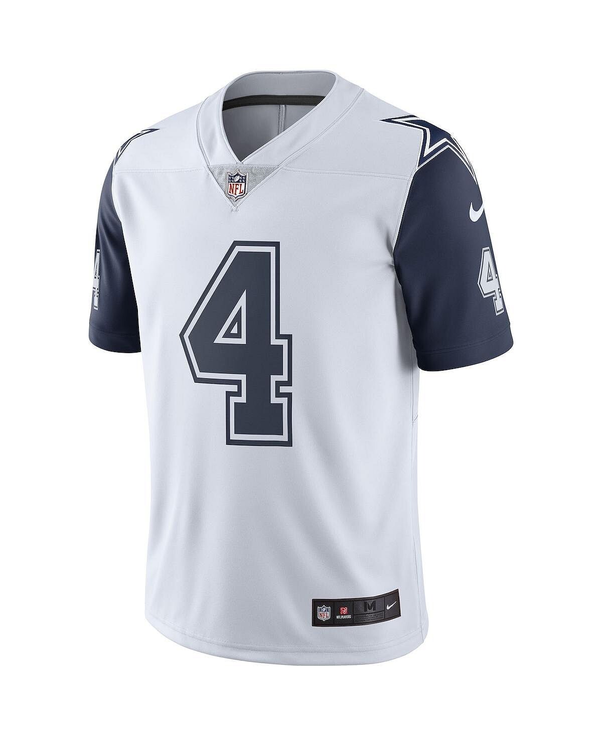 Мужской dak prescott dallas cowboys white color rush vapor limited jersey Nike, белый — фото 4