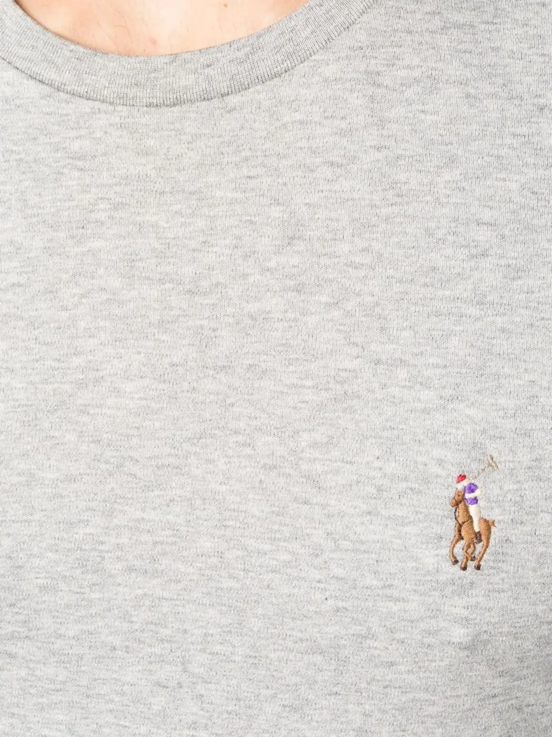 Футболка из хлопка с логотипом Поло Polo Ralph Lauren, серый — фото 3