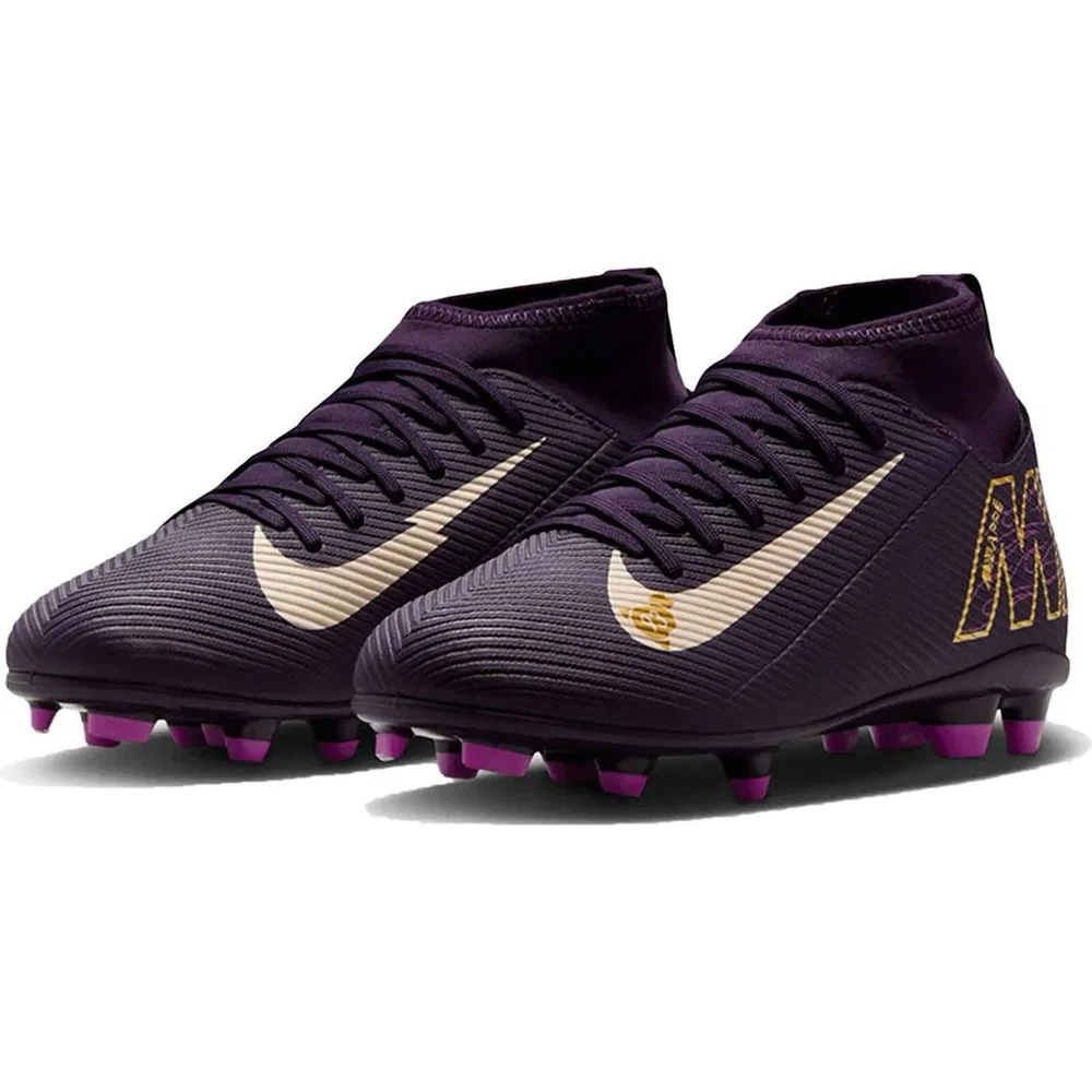 Детские футбольные бутсы Nike Jr Superfly 10 Club Km Fg/mg, Purple — фото 3