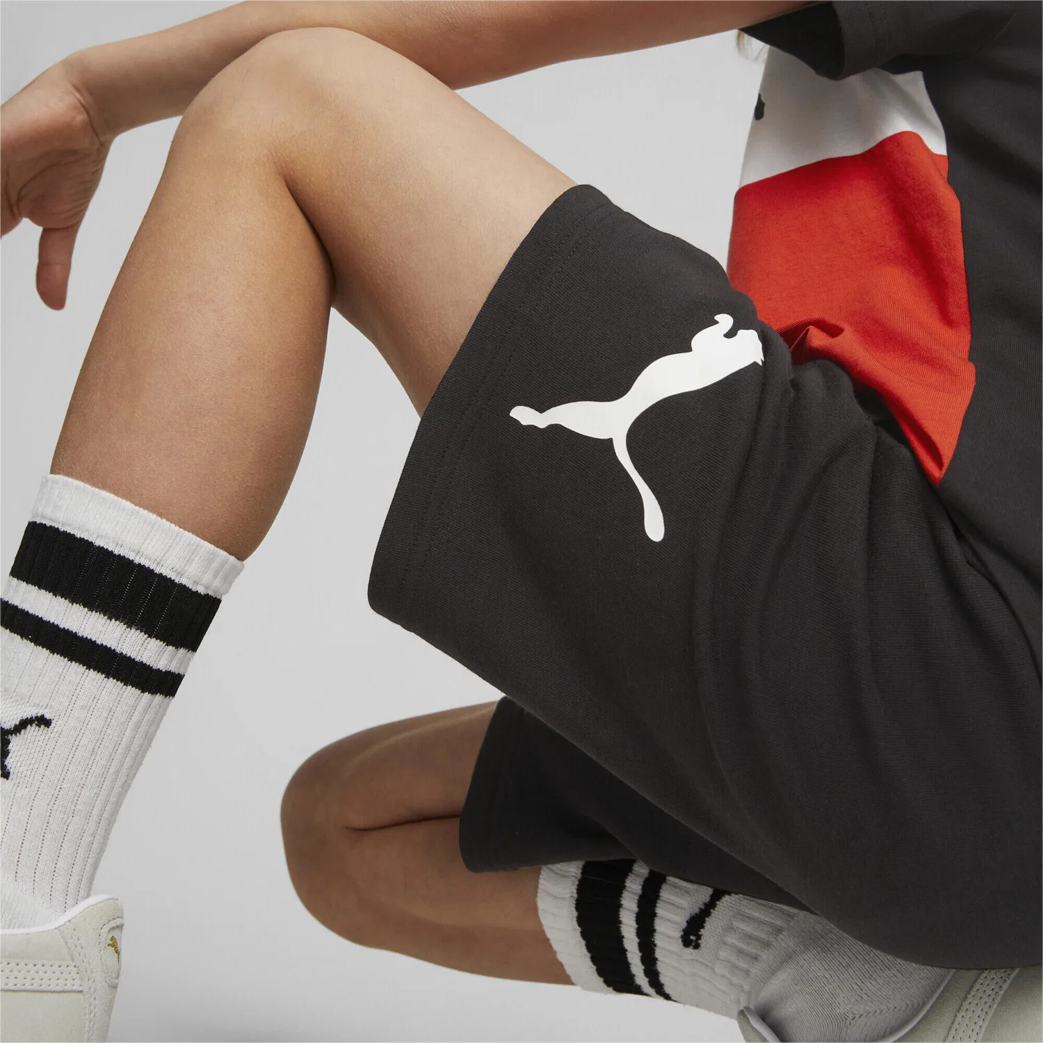 Детские шорты с принтом Power Shorts Puma, Schwarz Bunt — фото 3