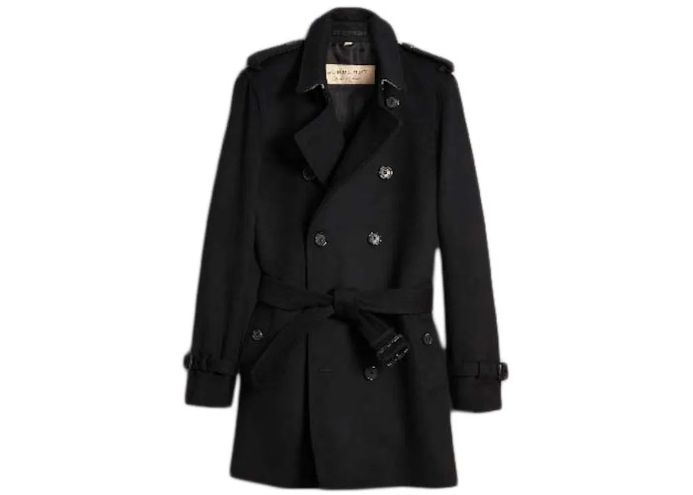 Мужское пальто из шерсти с кашемиром Burberry, Black