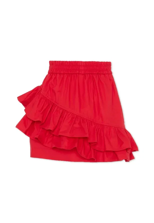 Юбка хлопковая A-line skirt Monnalisa, красный — фото 2