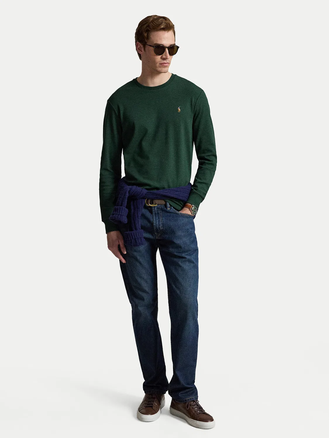 Мужской пуловер стандартного кроя Polo Ralph Lauren, зеленый — фото 2