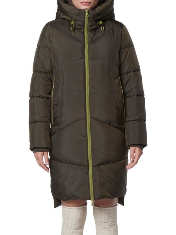 

Пуховик свободного кроя baisley Andrew Marc Dark olive, Серый, Пуховик свободного кроя baisley Andrew Marc Dark olive