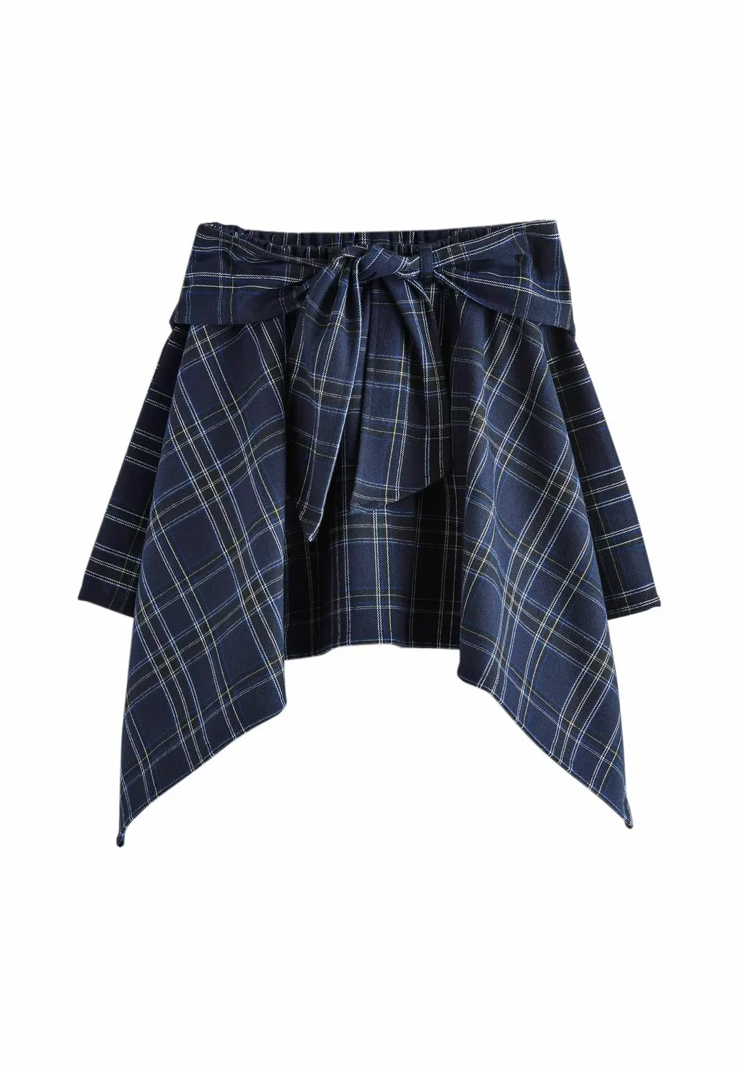 Юбка-Пуллон с подолом Hanky - юбка-трапеция Next, Navy Check — фото 3