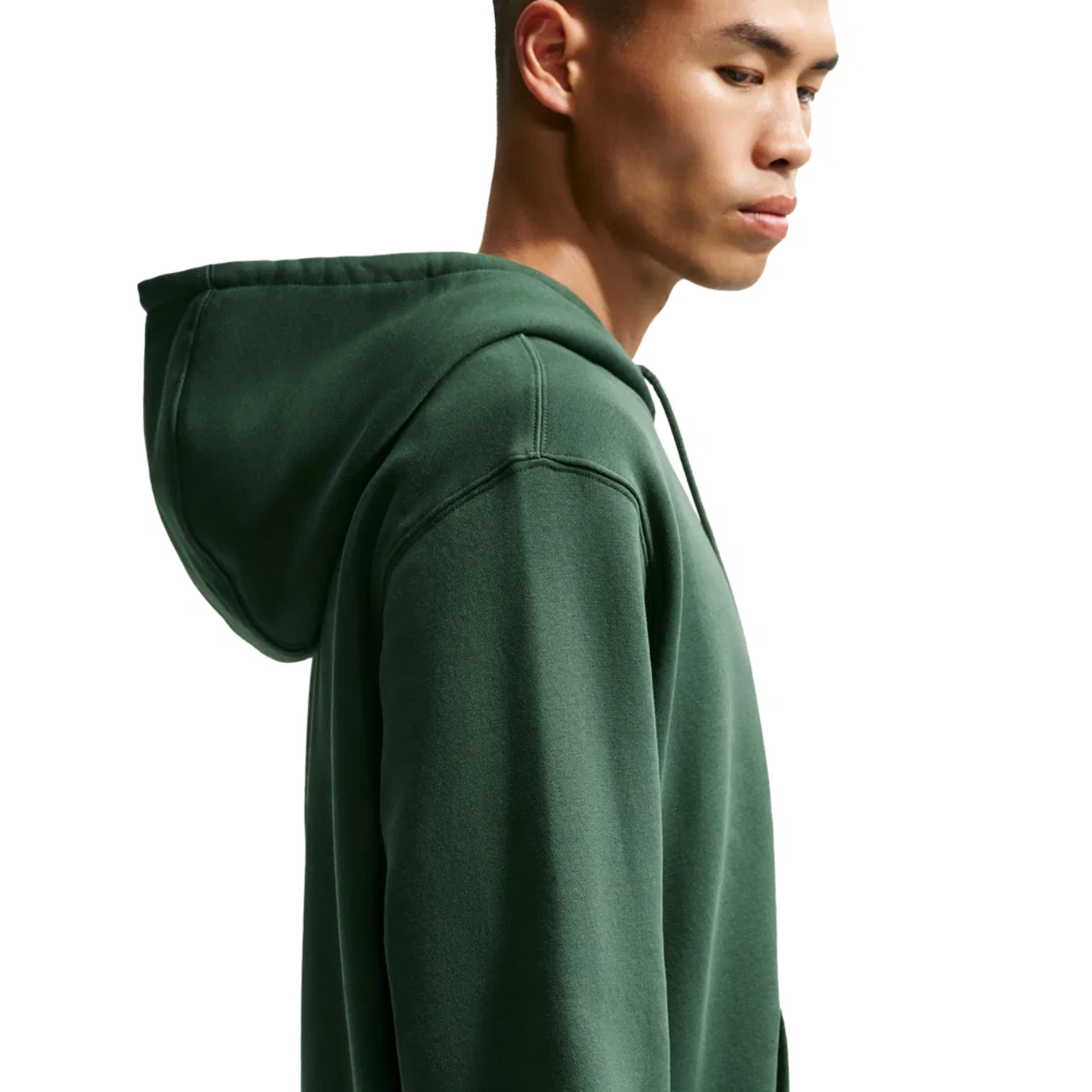 Мужское худи Club Full-Zip Nike, цвет Fir/White/Fir — фото 2