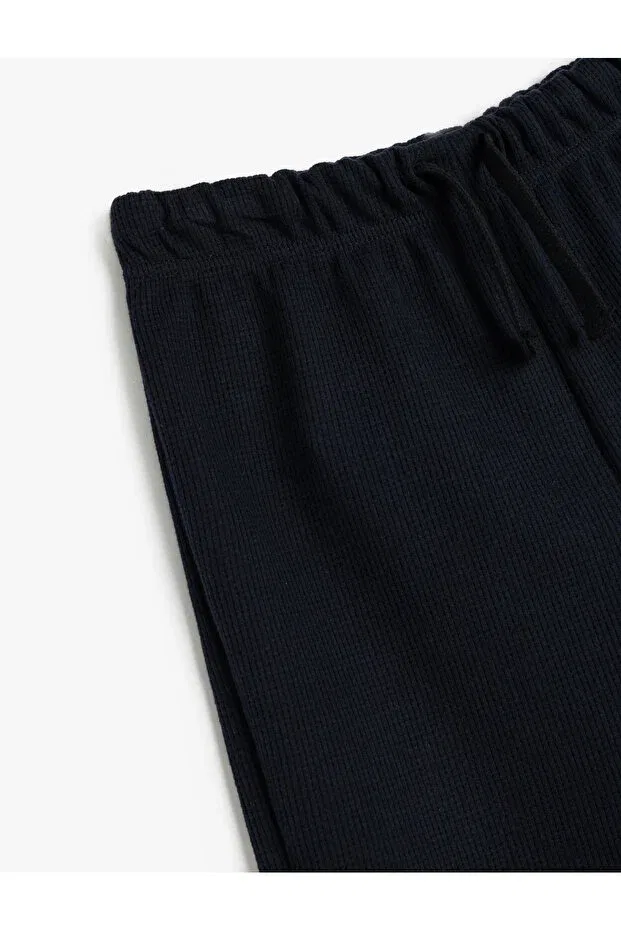 Детские шорты для мальчиков с завязками на поясе Basics Koton, Navy Blue — фото 3
