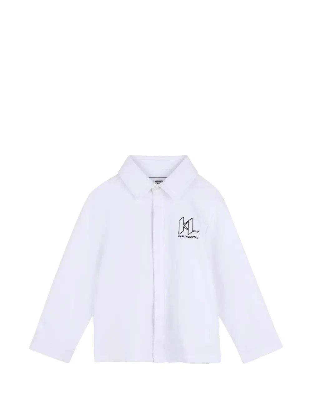 Комплект из топа и брюк с логотипом Karl Lagerfeld Kids, белый — фото 3
