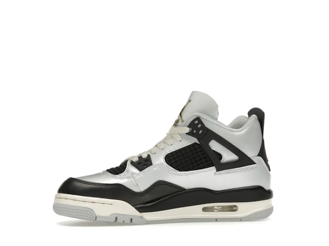 Детские кроссовки Lifestyle Jordan 4 Retro Jordan Pure Platinum Metallic Gold Black Sail — фото 3