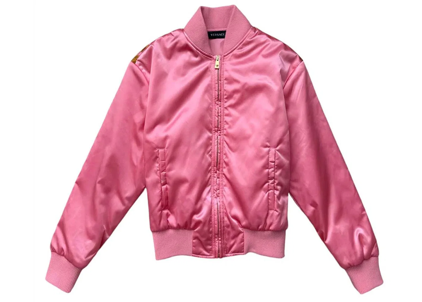 Женская куртка с принтом Versace Medusa Back Print Zip-up Jacket, Pink — фото 2