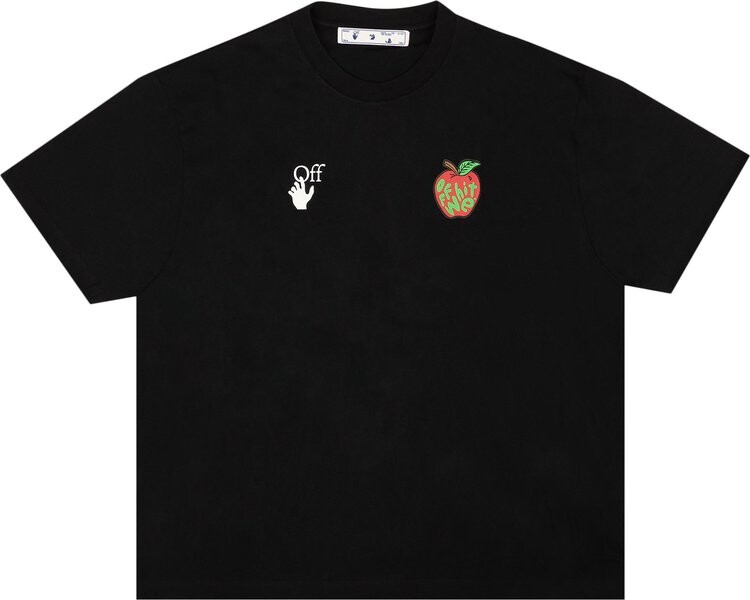 

Футболка Off-White Apple Over Tee 'Black/Red', черный