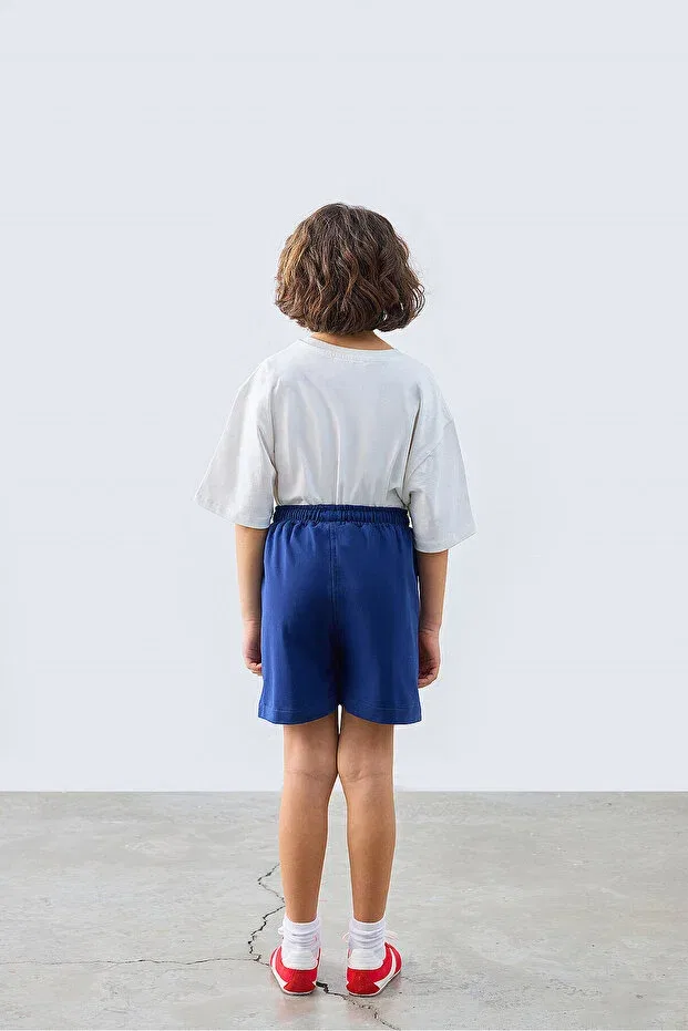 Детские шорты для девочек хлопковые Marvy, Navy Blue — фото 3