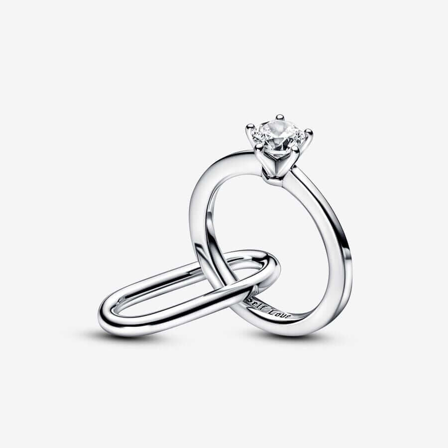 

Звено для браслета Pandora ME Marry Me Double, серебро/прозрачный