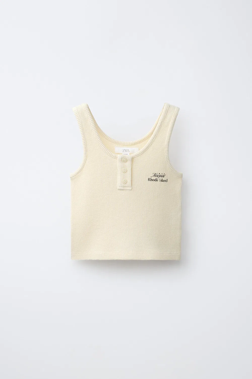 ТЕКСТОВЫЙ ТРИКОТАЖНЫЙ ТОП ZARA, Yellow