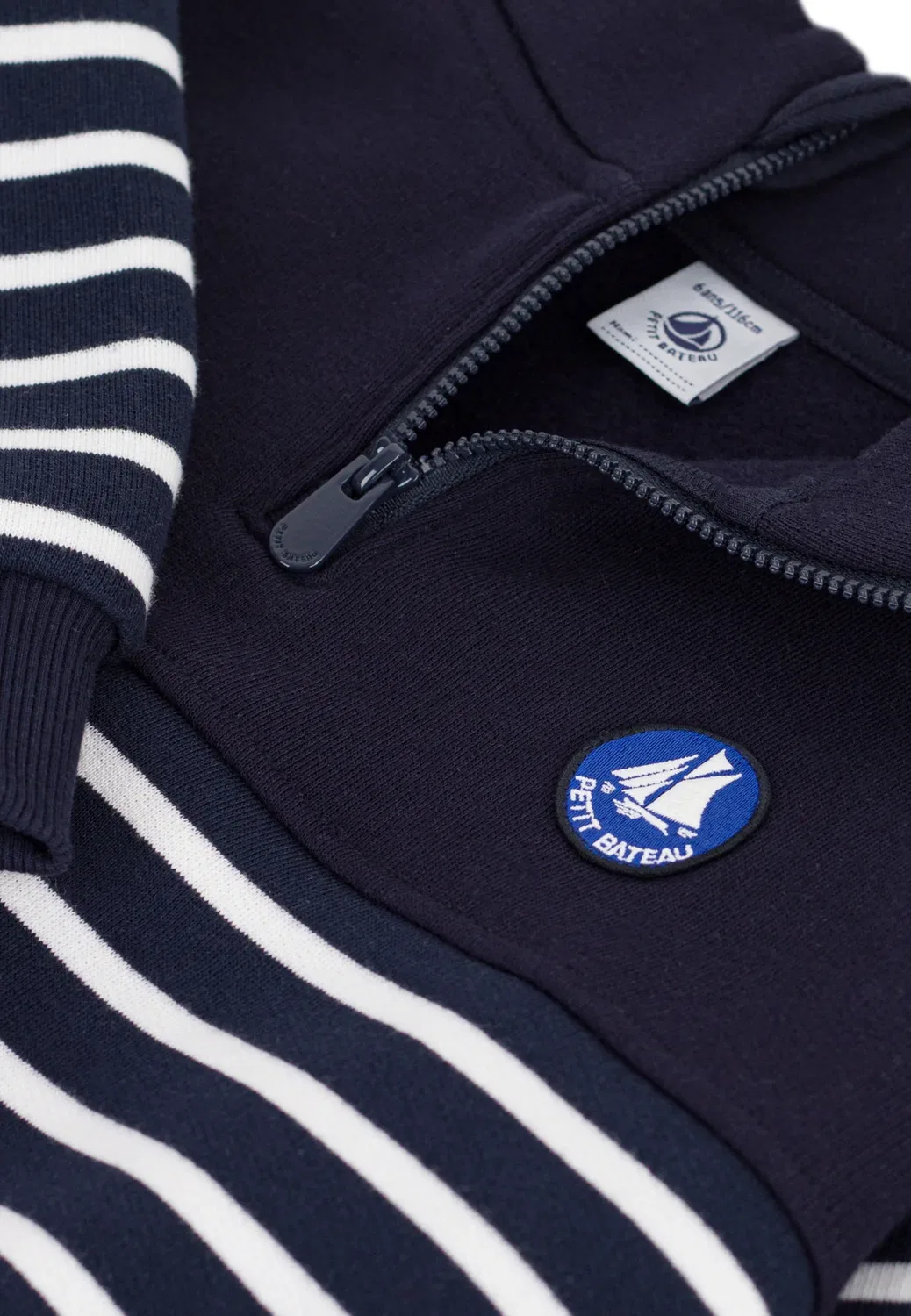 Универсальная трикотажная толстовка-труба Petit Bateau, Smoking Marshmallow — фото 3